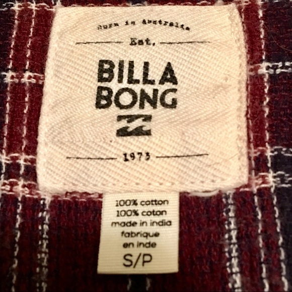 Billabong plaid flannel tunic - Picture 4 of 4